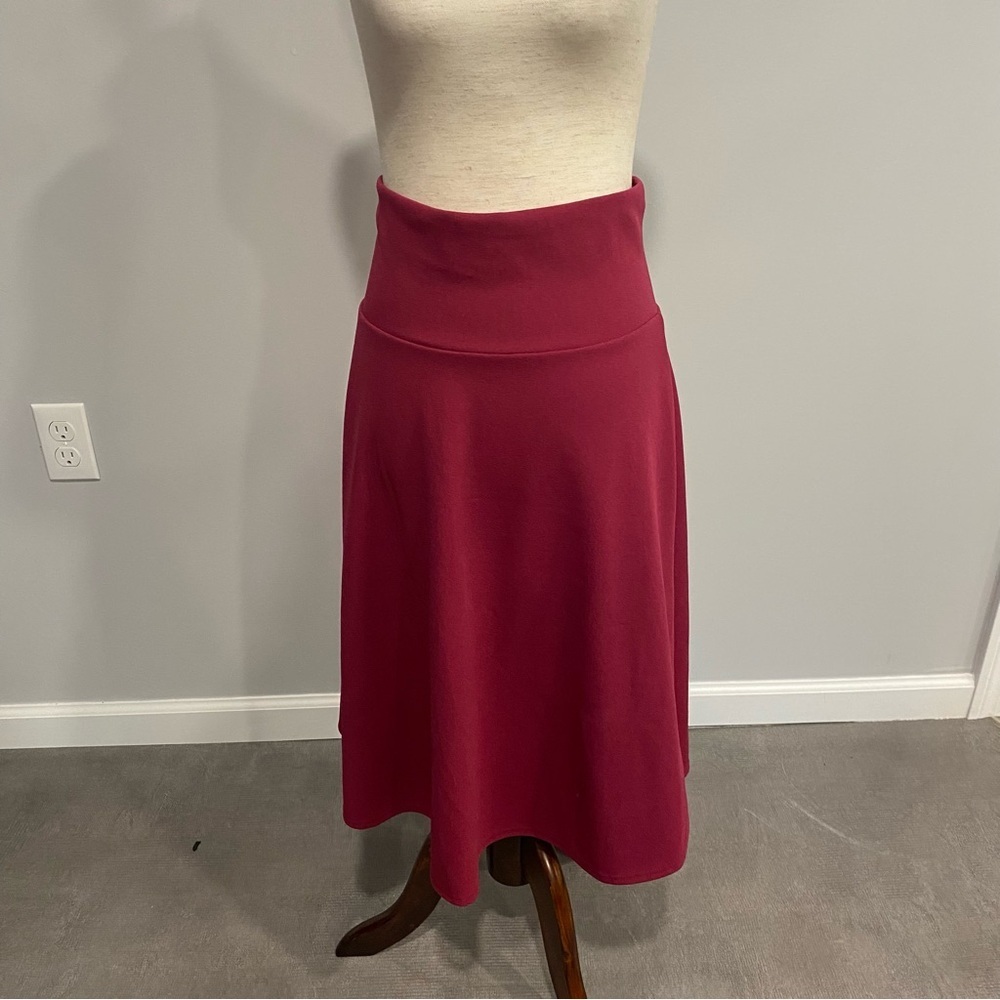 VKY & CO Fit and Flare Red Women's Stretchy Skirt Medium